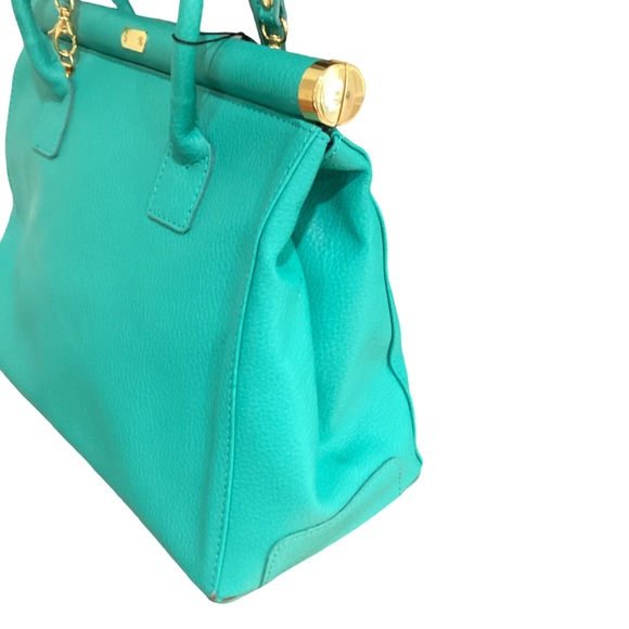 🚨 NWT Vera Pelle Bright Borsa Large Leather Pebble Embossed P… - Picture 4 of 12